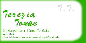 terezia tompe business card